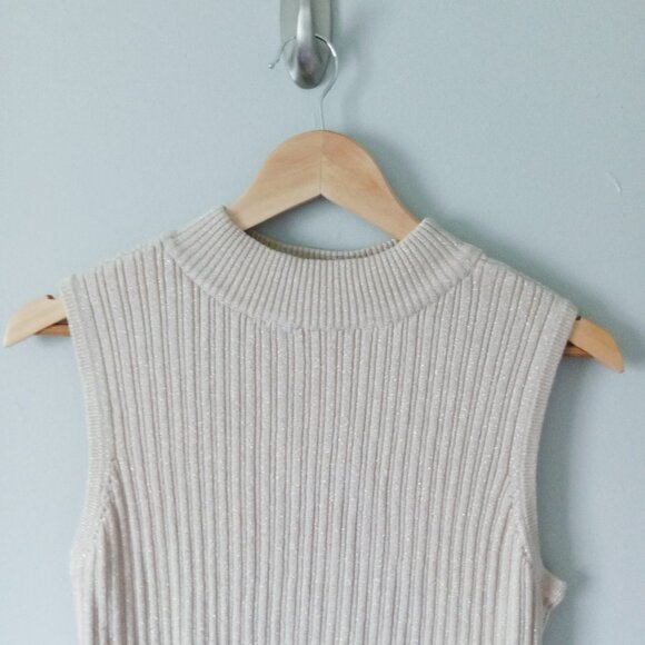 Christopher Banks Beige Sleeveless Turtleneck - Picture 2 of 4